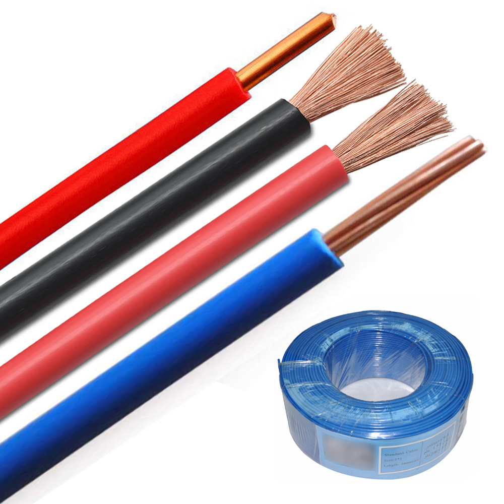 2.5mm2 4mm2 6mm2 Fil électrique en cuivre conducteur isolé en PVC pour bâtiment