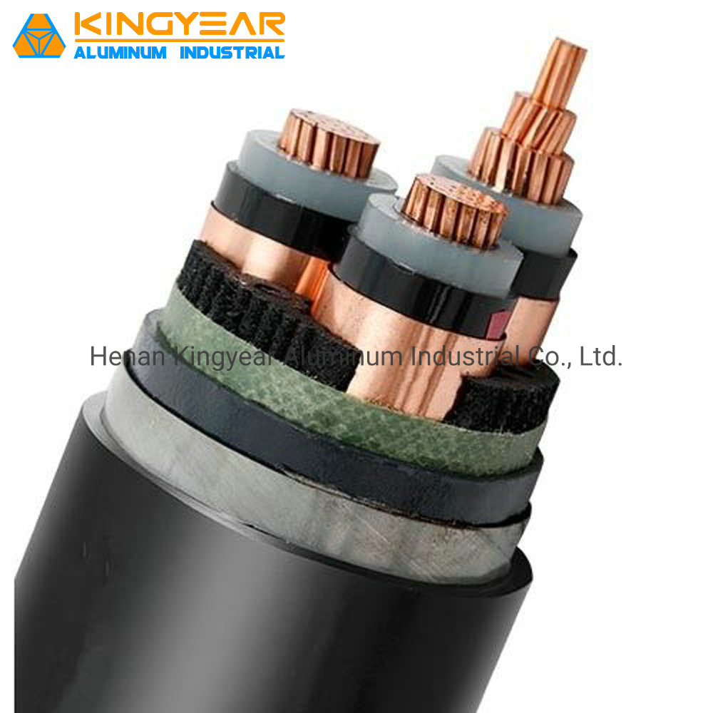 8.7/15kv Medium Voltage 3 Cores XLPE Insulated Underground Electrical Power Cable