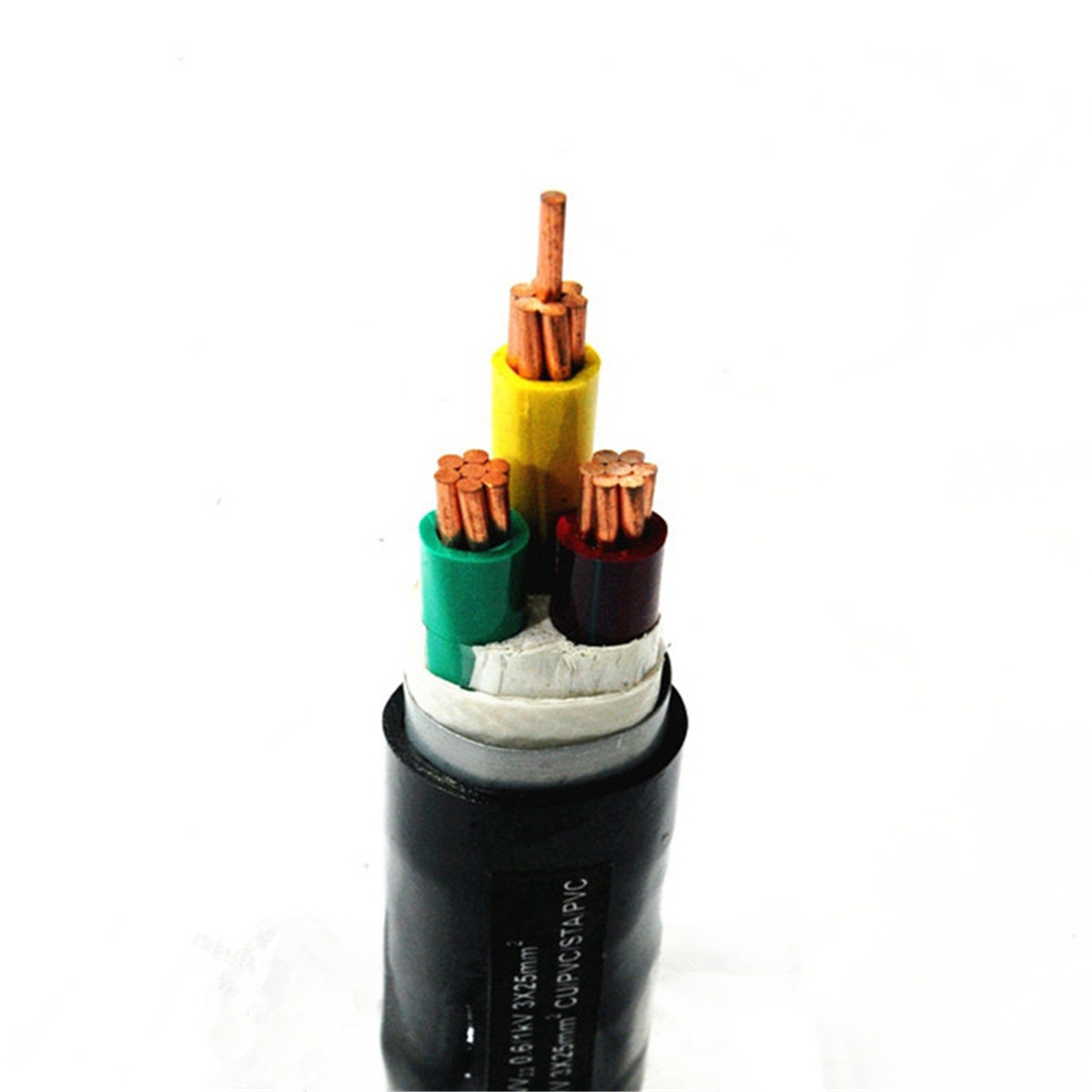 China Precio de fábrica 8.7/15kv Cu Xpel Swa PVC 3 Núcleos 50mm Cable de potencia de media tensión fabricante y proveedor