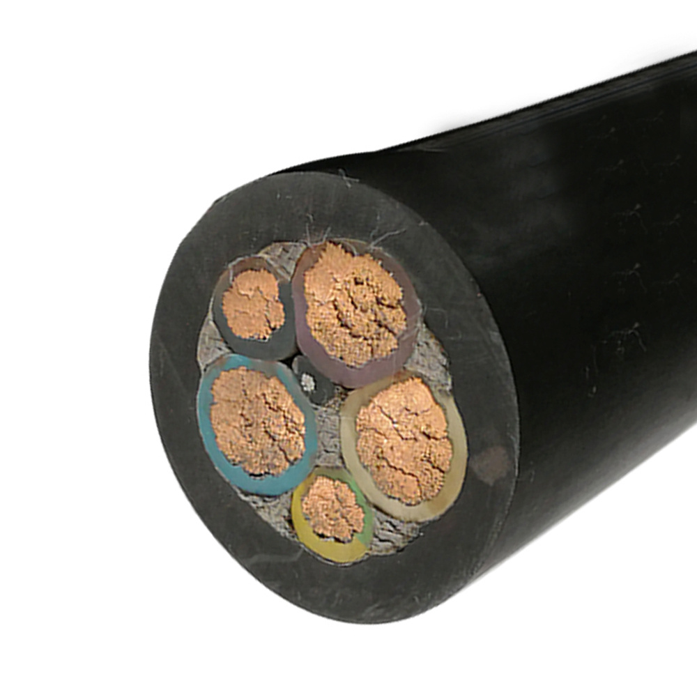 H07rn-F 5g 25mm2 Ho7rn-F Cable de Potencia Flexible de Alta Resistencia 5 Núcleo por 25 mm2 Cubierta de Polietileno Clorosulfonado