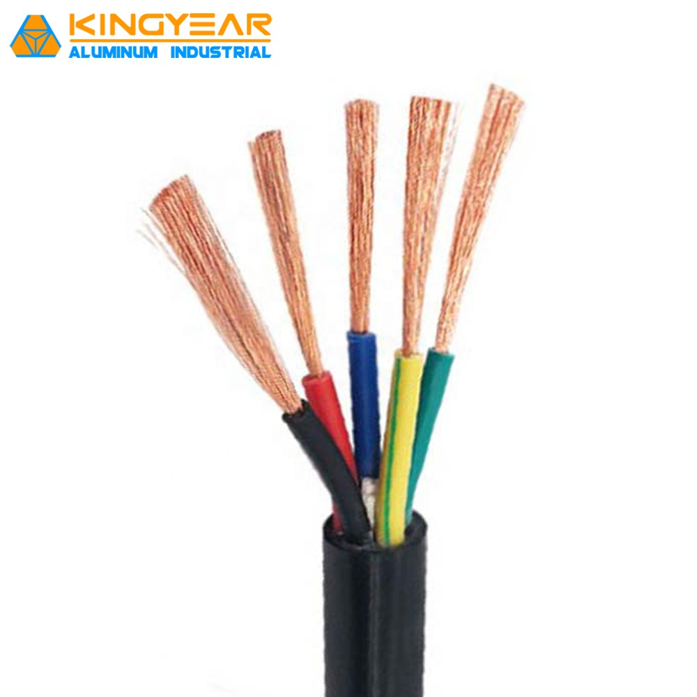 Câble multicore haute température 5X6 Câble PVC 3X6 Câble PVC gris 3X2.5mm