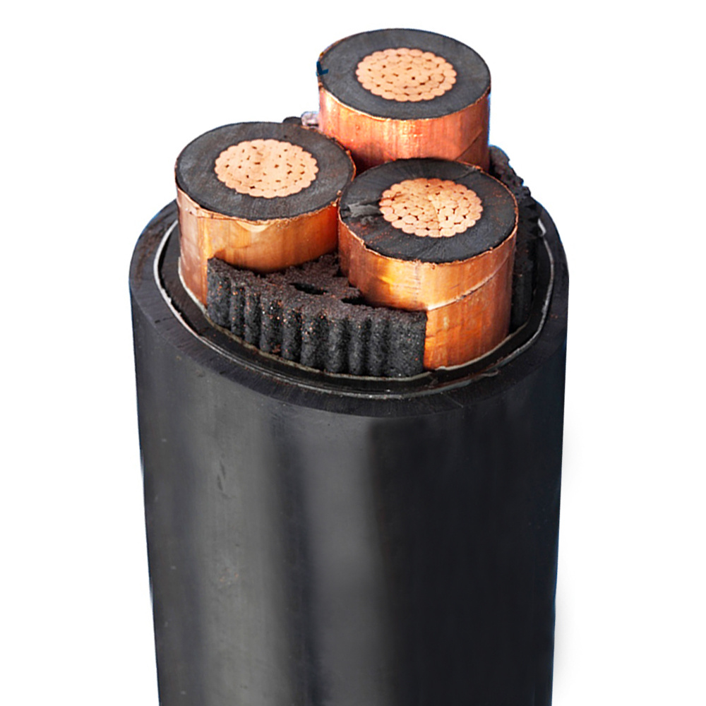 IEC 60502-2 12/20 (24) Kv 3/C (CU/XLPE/Cts/PVC/STA/PVC-8.7/15KV) Cable de Potencia