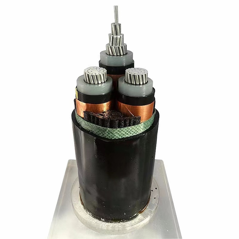 Câble d′alimentation à moyenne tension armé avec conducteur en aluminium ou en cuivre, isolé en PVC/XLPE/PE, gaine en PVC