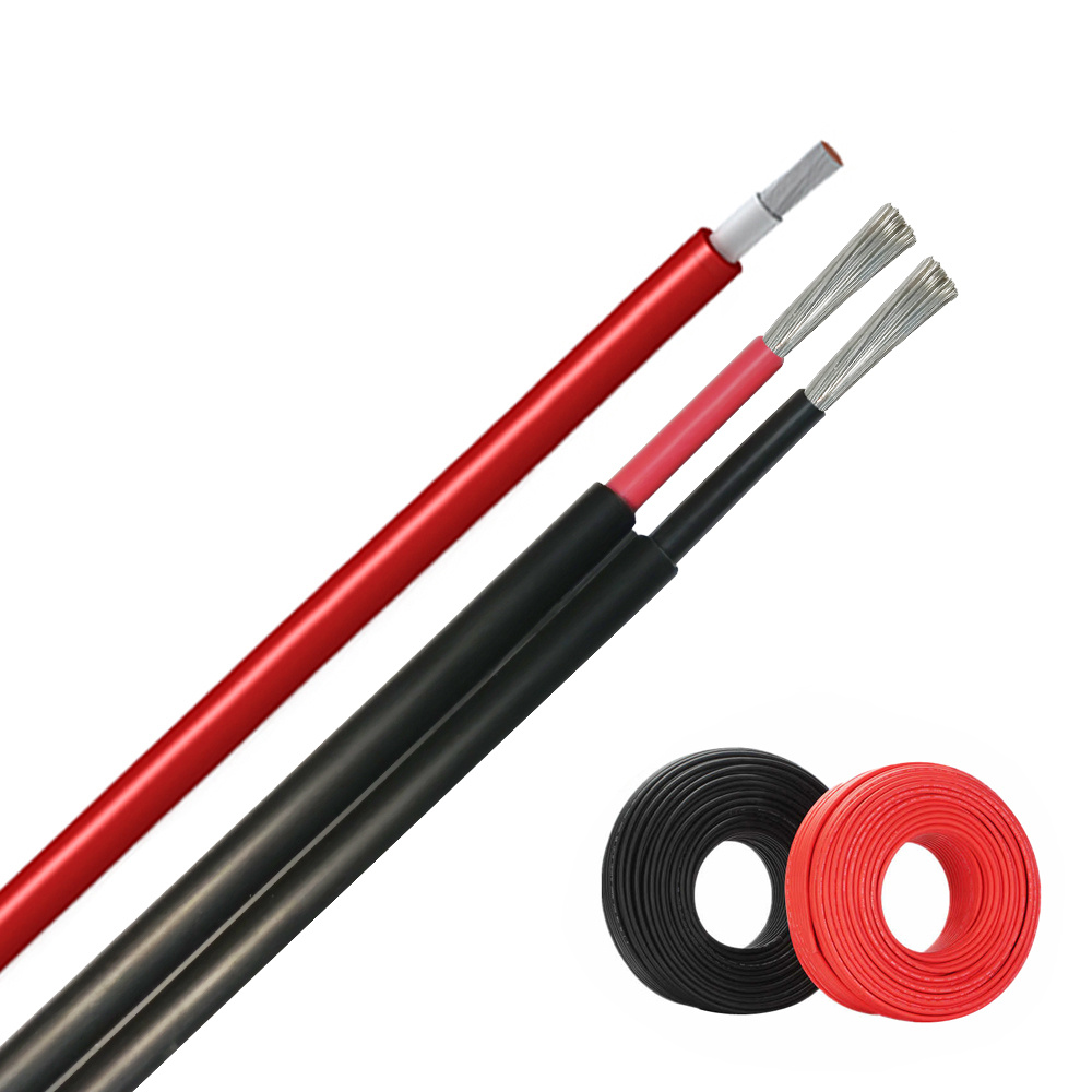 Solar Power AWG Single and Twin Cores PV Copper Power Solar Cable 6mm2 Dual Core Solar Cable
