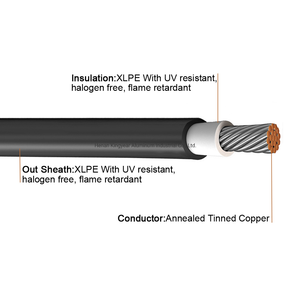 UL 4703 10AWG 4mm UV Resistant Wind Turbine XLPE Insulated Solar Cable