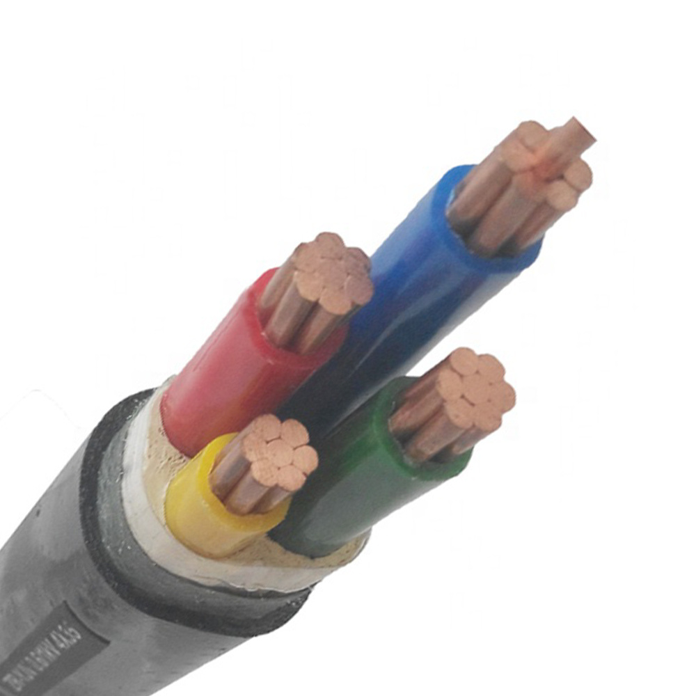 Cable de potencia aislado resistente al agua Nyy 16mm Cable blindado 3 Núcleo 16mm 4 Precio del cable blindado de núcleo