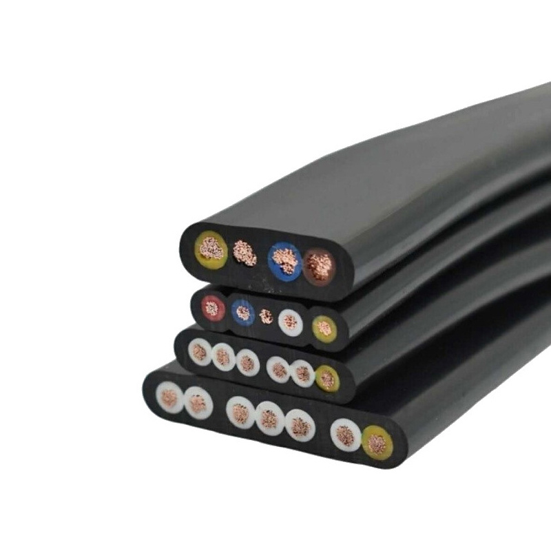 Construction Flexible Flat Elevator Cable Elevator Traveling Cable CCTV Cable for Elevator