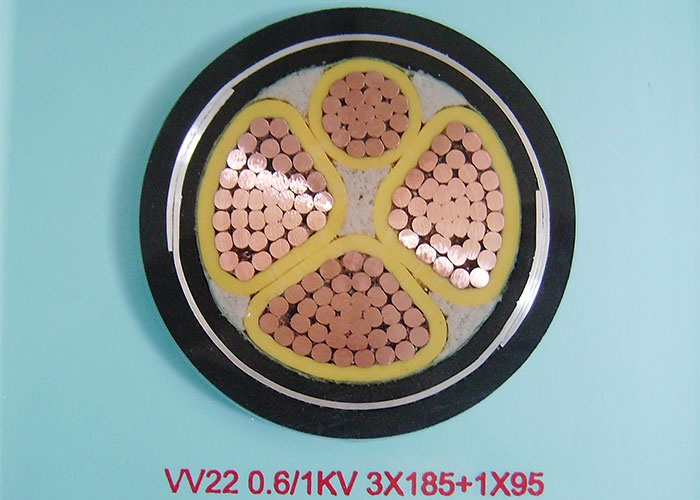 LV XLPE Insulated Power Cable 3X240sqmm 0.6kv 1kv 4 Core 16 Sqmm VV32 PVC Insulation LV Mv Power Electric Cable