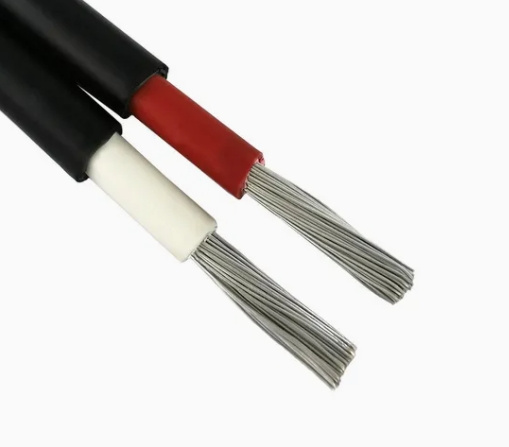 Low Resistance Copper Wire Twin Core 2X4mm2 6mm2 10mm2 PV Solar Cable