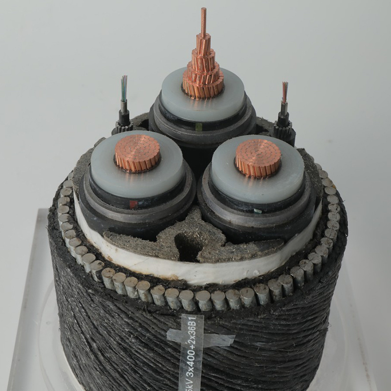 Multicore Núcleo 100 180 150 240 400 mm Sqmm XLPE Isolado Fibra Óptica Submarina 66kv Cabo de Energia Submarino