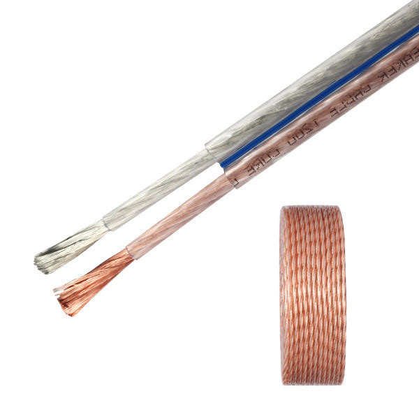 12AWG Transparent 2 Core Gold/Silver Low Noise OFC PVC Radio Speaker Cable