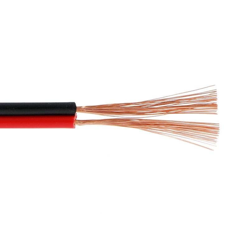 2 Câble de haut-parleur OFC parallèle transparent ou rouge noir de haute qualité et faible bruit