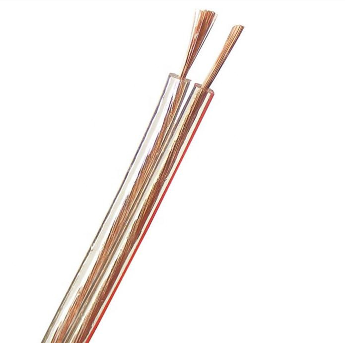 2X4mm 24AWG Câble de haut-parleur stranded transparent