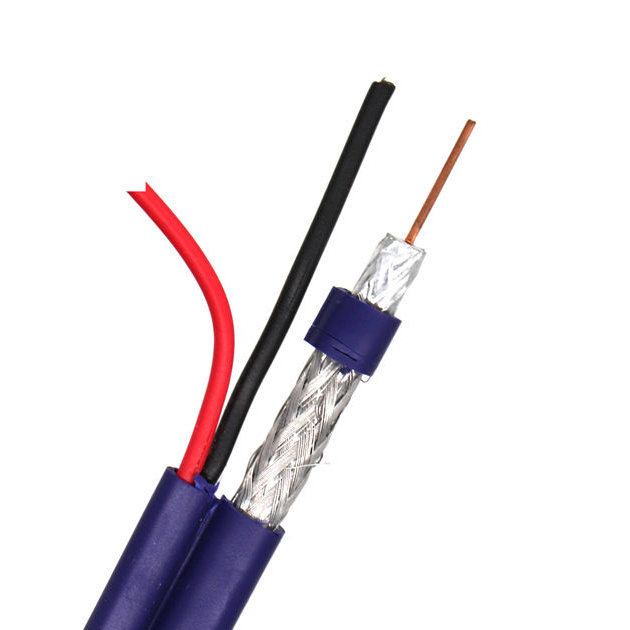 3 dans 1 câble CCTV coaxial RG6 avec câble d′alimentation Rg59 ligne