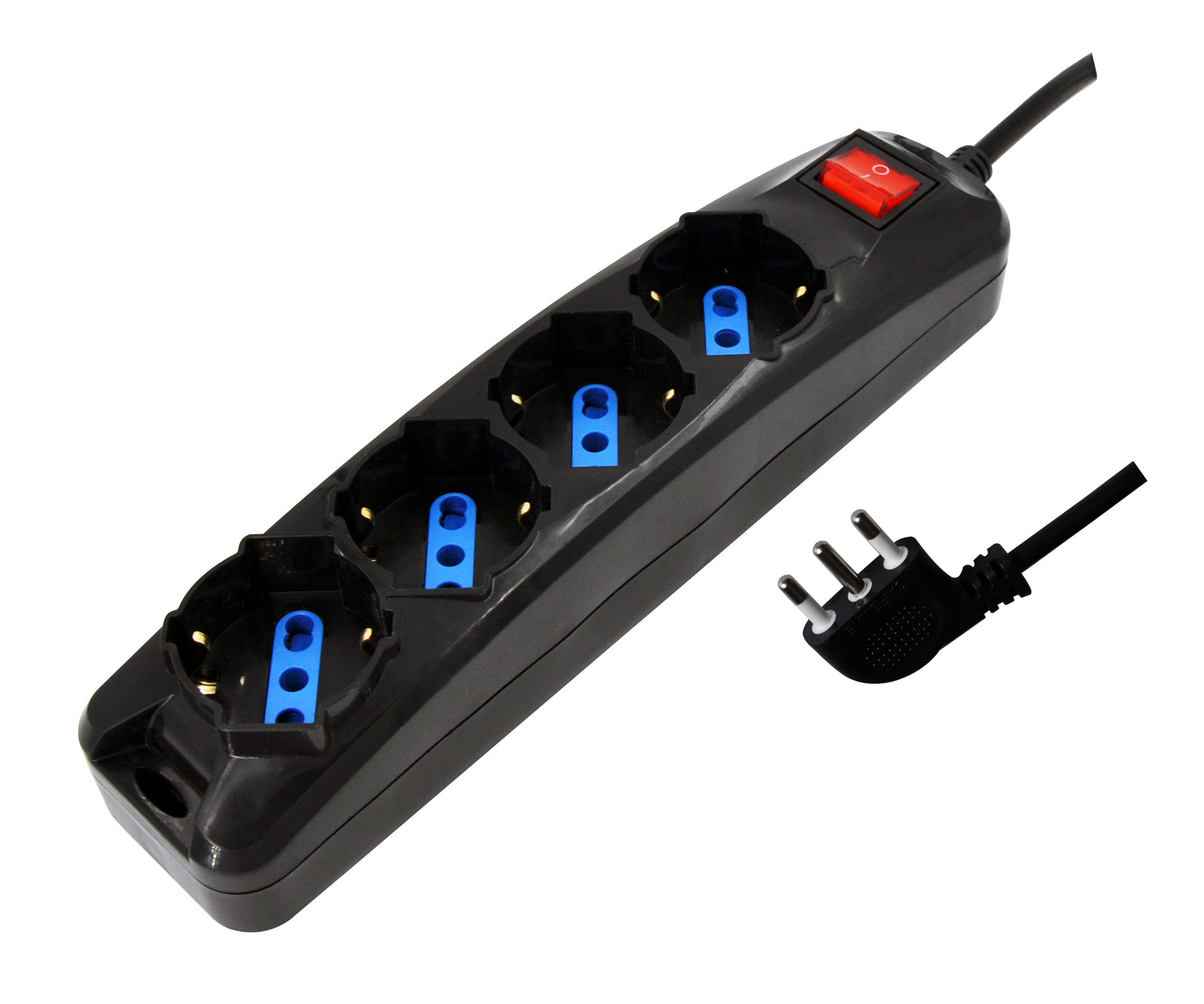 3m Black Customizable Hot Sale Extension Cord Socket Italy Power Strip