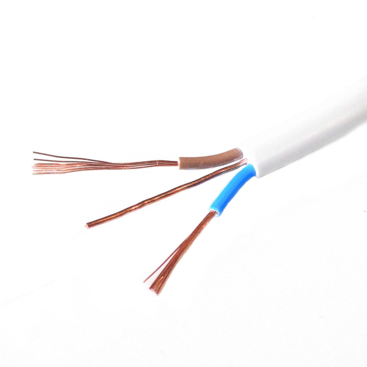 6242y Cables de Cobre Desnudo Color Gris Blanco 2 Núcleo + Cable E Plano