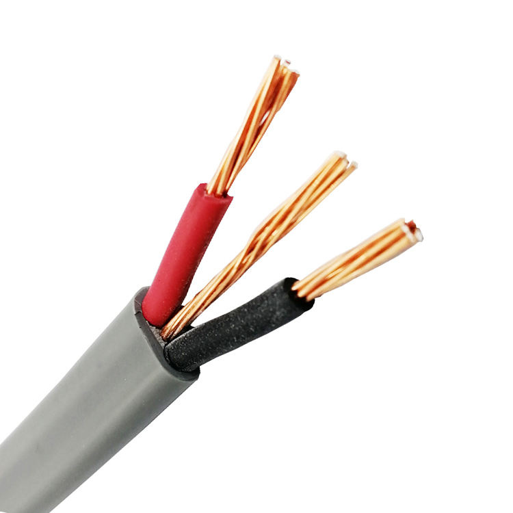 6242y Câble blanc gris à deux conducteurs 2X4mm +1.5mm Fil avec isolation en PVC