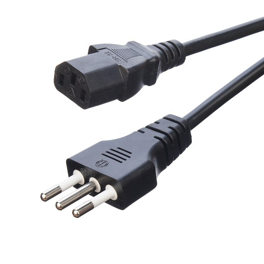 AC Power Cord 10A 13A Italy Power Plug Adapter Round 3pins