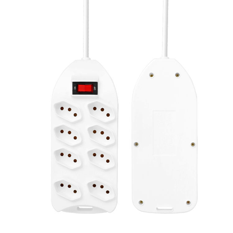 Brazil Standard South American Peru Electrical Simple 5 Outlet 2 USB-a Power Strip