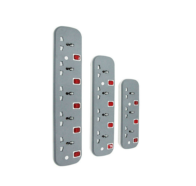 Britain Extensions 4 Outlet Power Strip Europe UK with Switch