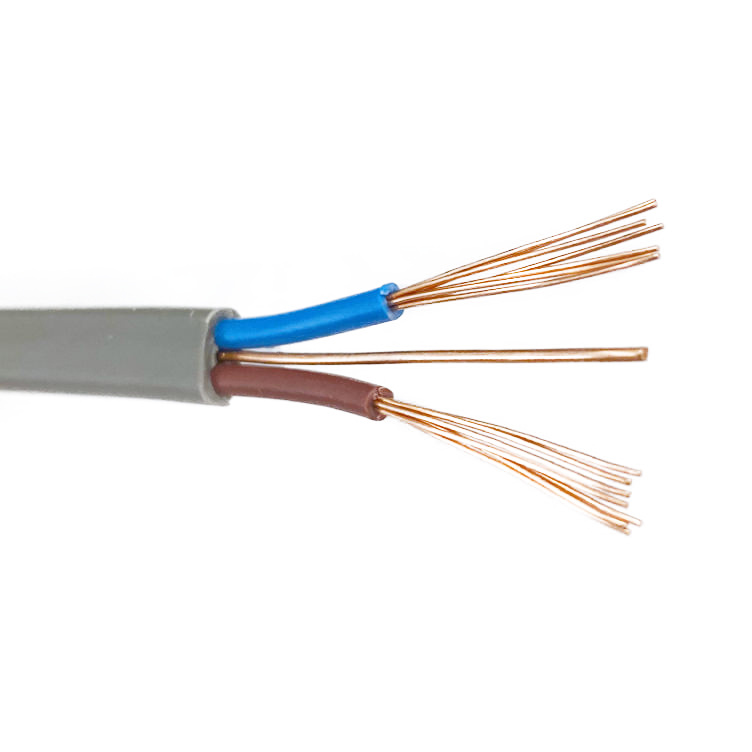 China Factory 4mm Twin with Earth Flat Electrical Cable