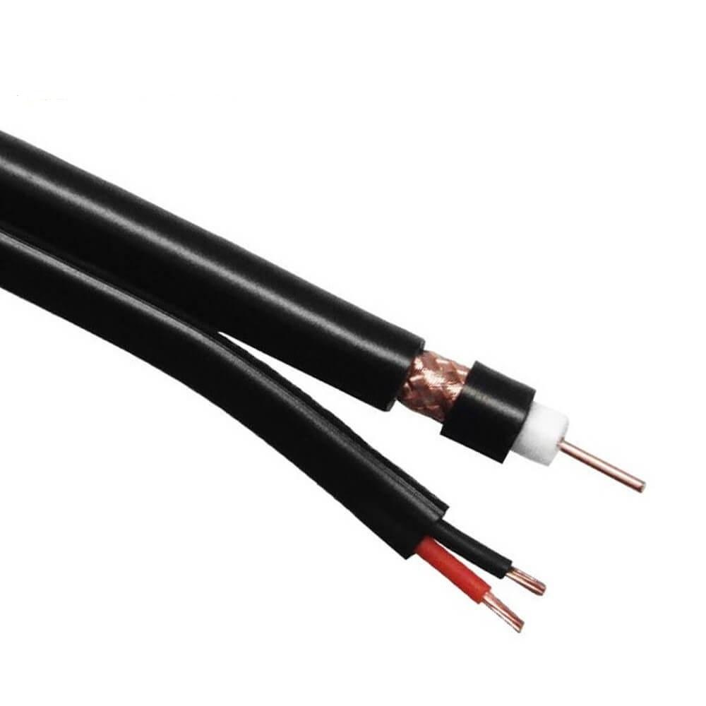 Customization 75ohm Rg59 CCTV Camera Coaxial Wire with Power 2 Core Power Line