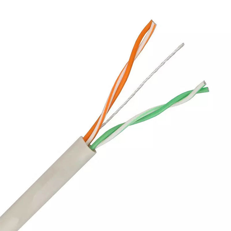 Câble téléphonique en cuivre à paires torsadées 2 personnalisé pour installation en extérieur, intérieur et souterrain