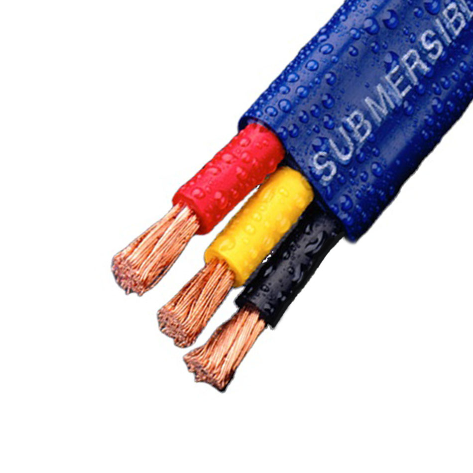 Preço de Fábrica à Prova d′Água 2.5mm2 4mm2 Cabo Submersível Flexível de PVC Borracha Isolado Plano
