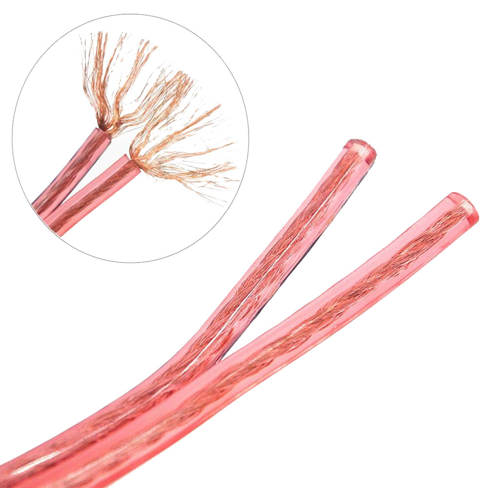 Flat Copper Wire 10 Gauge 2 Core 14AWG 12AWG Audio Speaker Cable