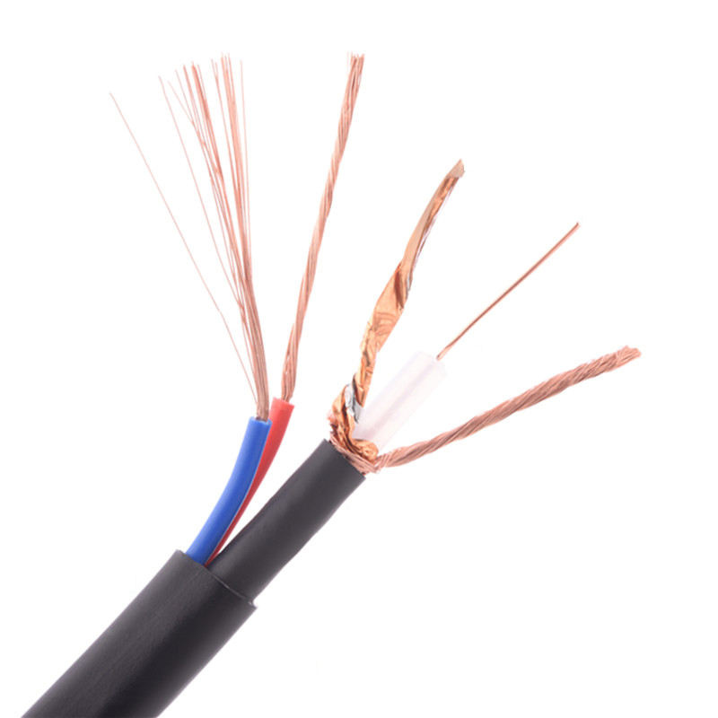 High Quality 75ohm 60% Coverage Double Shield RG6 Power Line Coaxial Cable