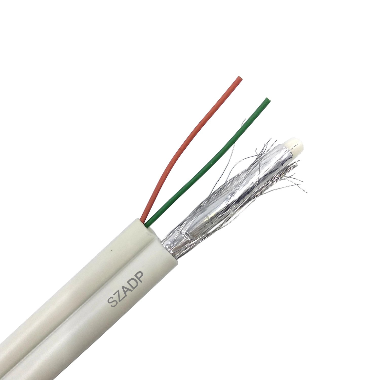 Câble coaxial noir de haute qualité avec câble de communication d′alimentation RG6