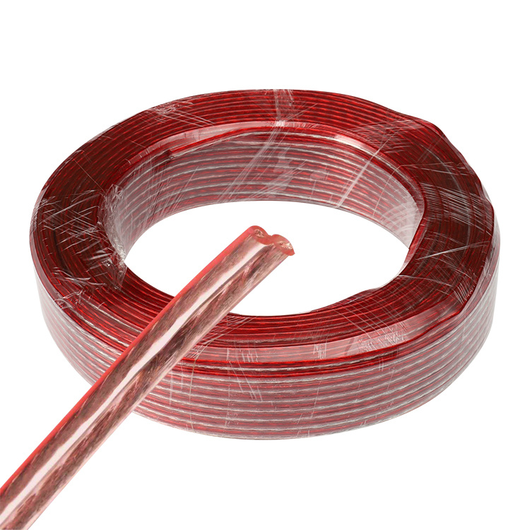 High Quality Speaker Wire Transparent 100% Cu Conductor Speaker Wire 50m/ 100m