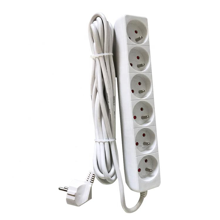 Power Strip 3 4 6 Gang French Socket with Switch/French Type Electric Extension Socket