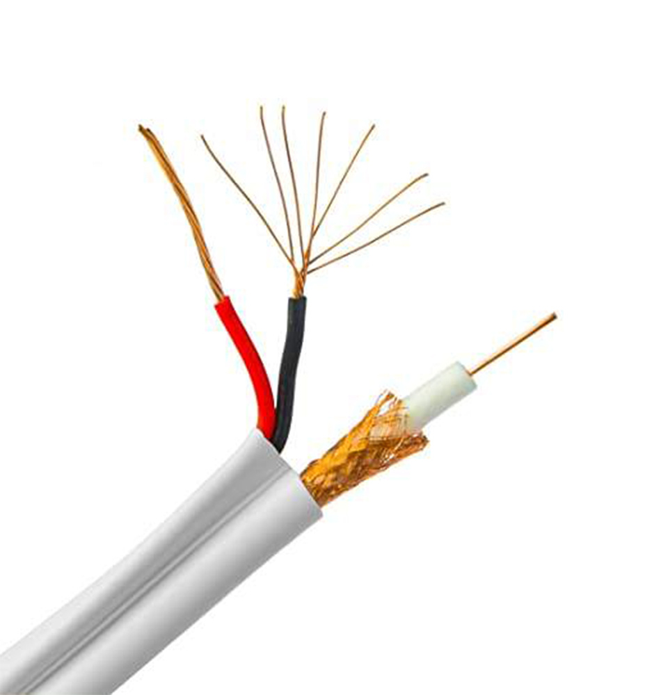 Rg59 Câbles CCTV Caméra de Sécurité Antenne TV Rg59 Câble Coaxial Fil d′Alimentation Câble Coaxial Rg59