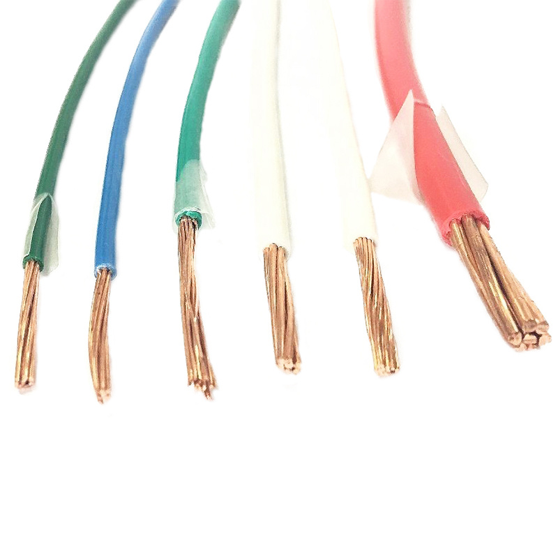 El cable eléctrico de cobre, núcleo de cobre, sólido o trenzado, AWG