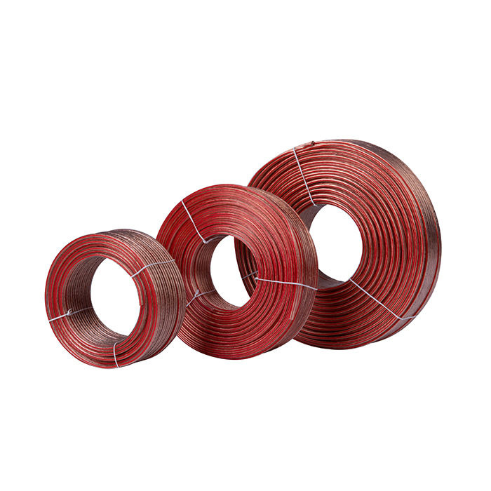 Fil haut-parleur transparent en cuivre et en cuivre étamé, isolation en PE, gaine en PVC
