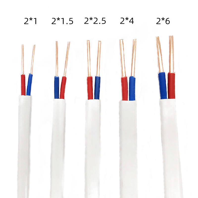 Câble électrique à conducteur en cuivre à double plat 2X1 1.5 2.5 4 6 mm2