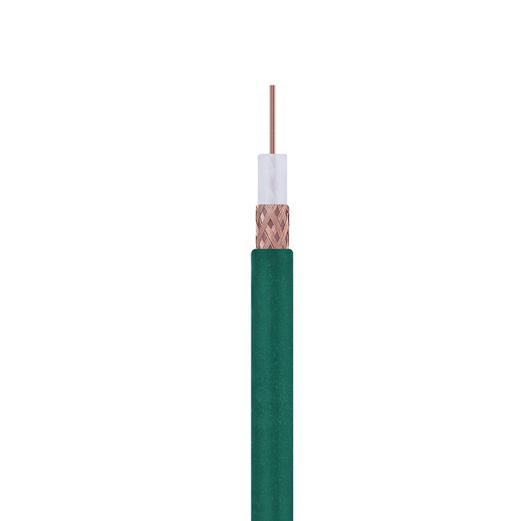 Câble coaxial vert en gros Kx6/Kx6+Line avec isolation en PE, câble de communication, câble CCTV