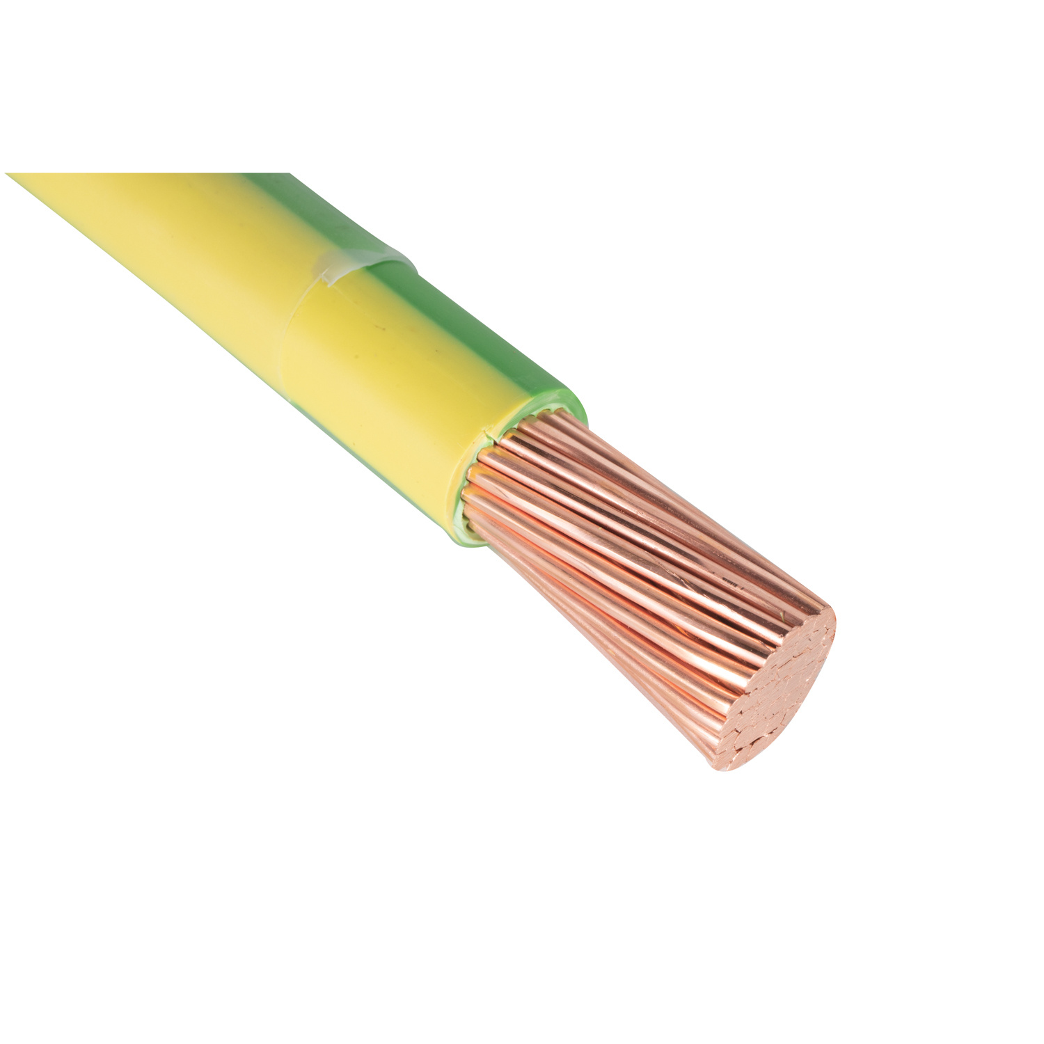 0.6/1kv Fil de terre 1c 25mm2 35mm2 50mm2 70mm2 95mm2 120mm2 150mm2 185mm2 PVC V-90 Câble d′isolation
