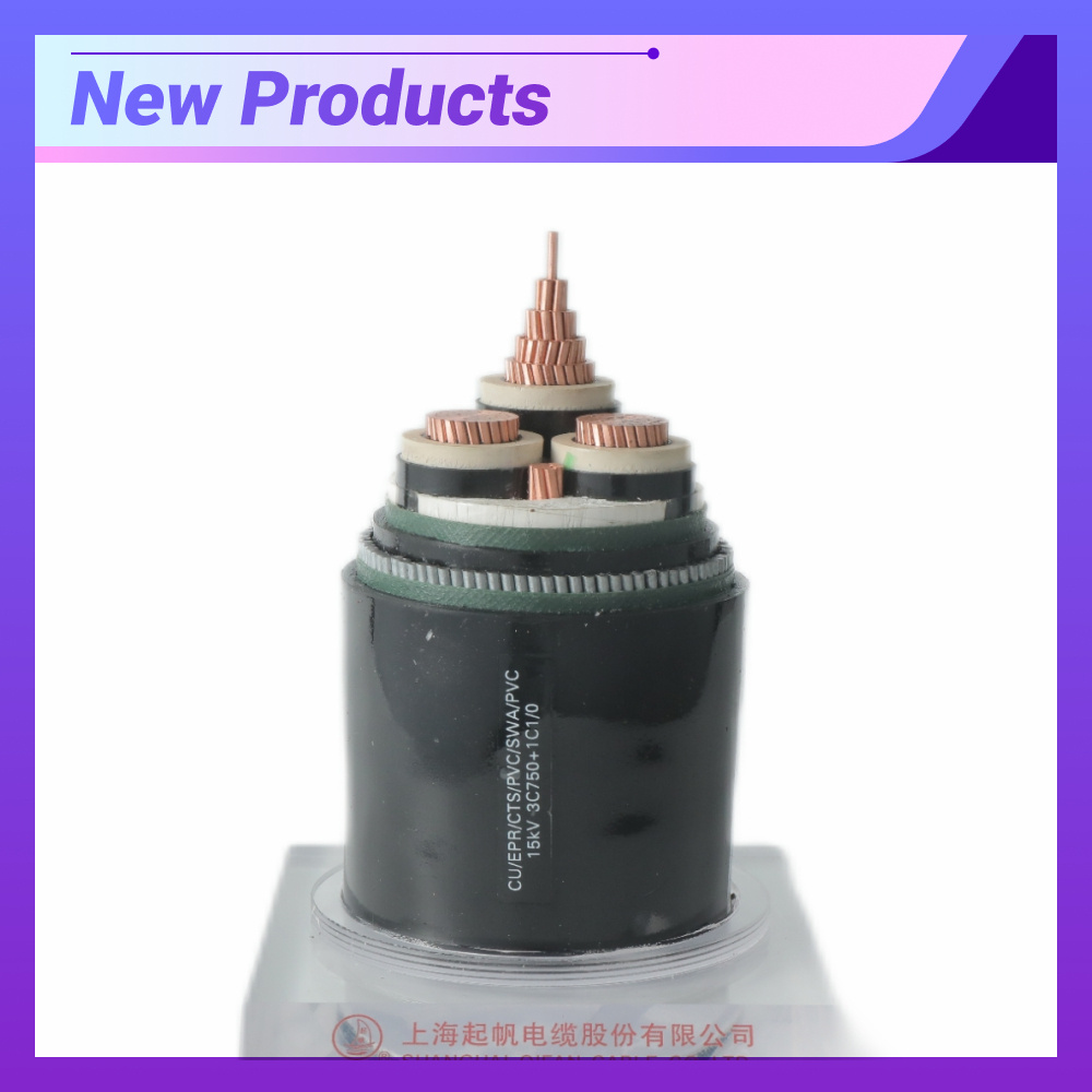 1.9/3.3kv Medium Voltage Three Core Copper/Aluminum Conductor 3*150mm2 3*185mm2 3*240mm2 Cu/XLPE/Cws/PVC Cable