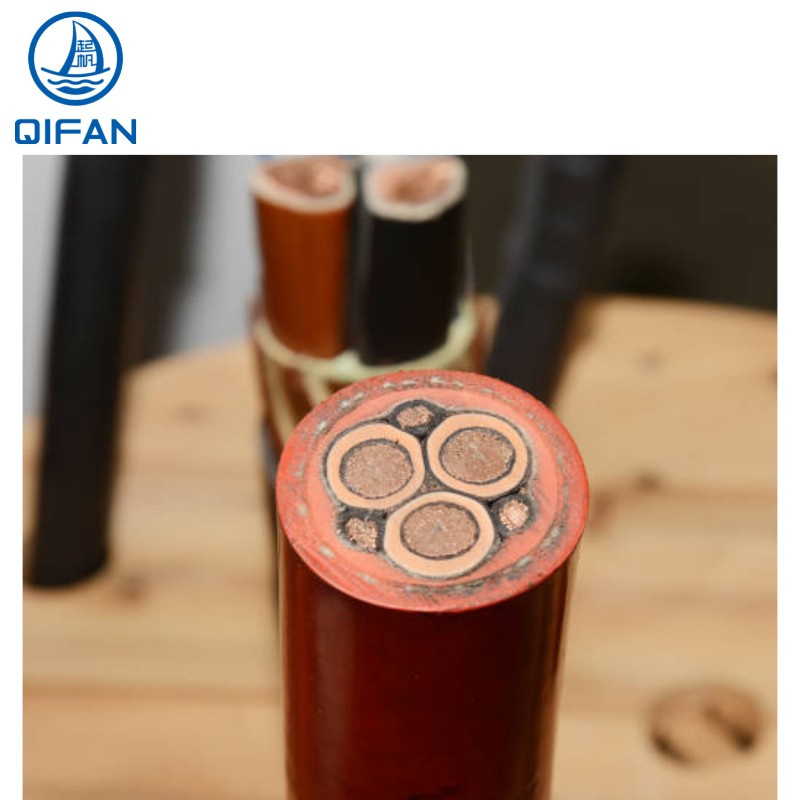 12/20kv Câble flexible ignifuge en caoutchouc Hffr pour moyenne tension pour 3*95+3*50/3