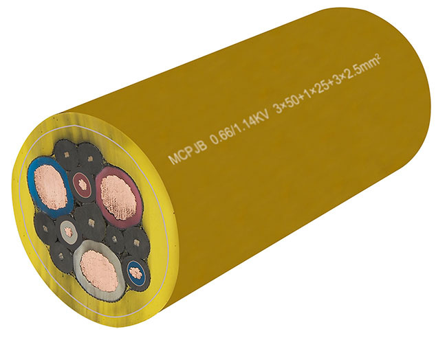 2000 Volts 3.6/6kv 2/0 AWG 4/0 AWG Copper/ Tin Coated Copper Conductor Heavy Duty Rubber Mining Cable