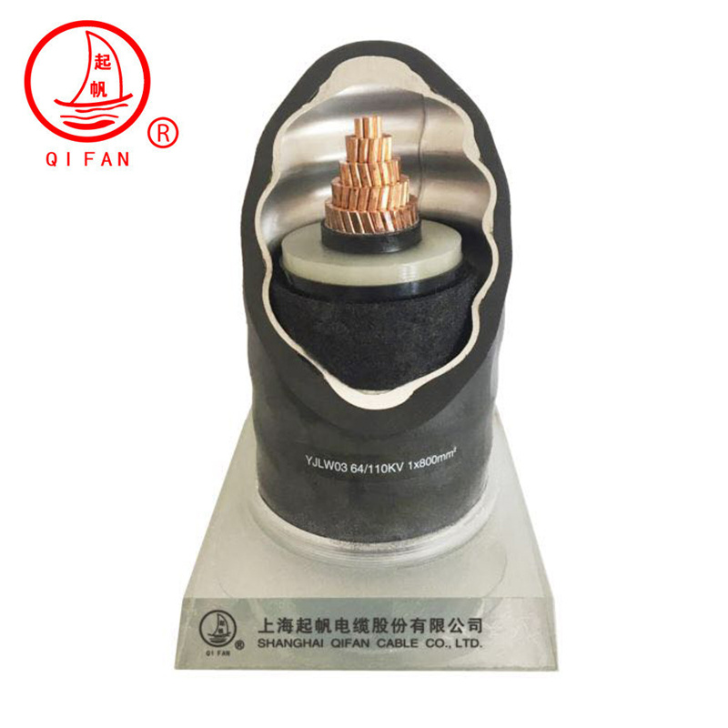 76/132kv 1200mm2 Cu/XLPE/CAS/HDPE (PVC) Single-Core Copper/Aluminum XLPE High Voltage Cable with Aluminium Corrugated Sheath