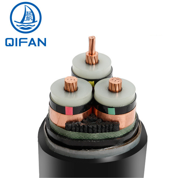 Cable eléctrico de potencia con conductor de cobre y aluminio, aislado con XLPE y PVC, blindado, de baja y media tensión