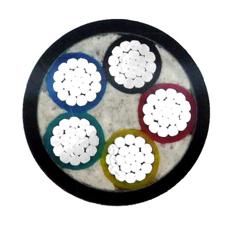 Tensión nominal Vlv 0.6/1kv Cable de potencia con núcleo de aluminio, aislado con PVC y revestido de PVC