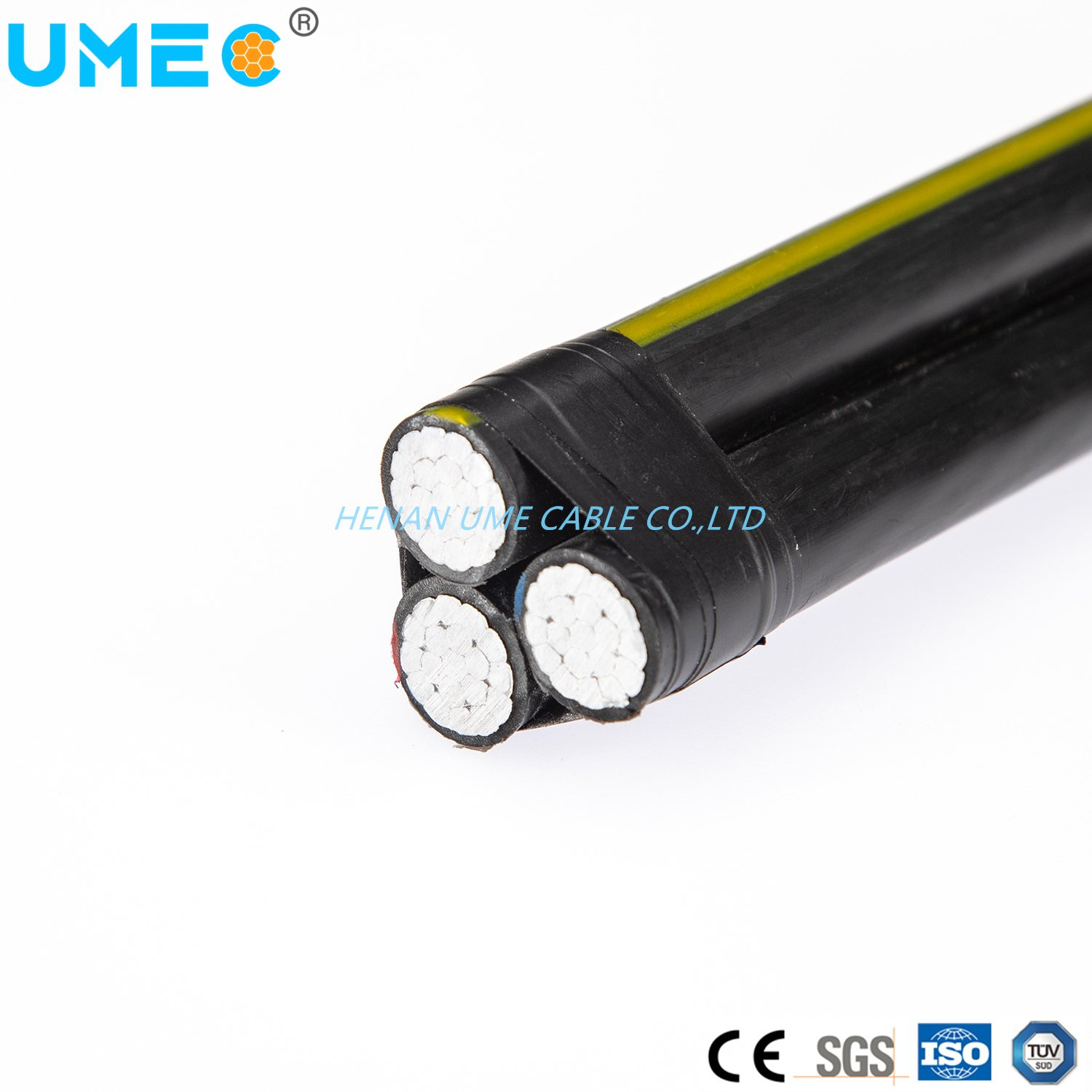 Norma ASTM Conductor de Aluminio Aislante XLPE Cable de Servicio Triplex