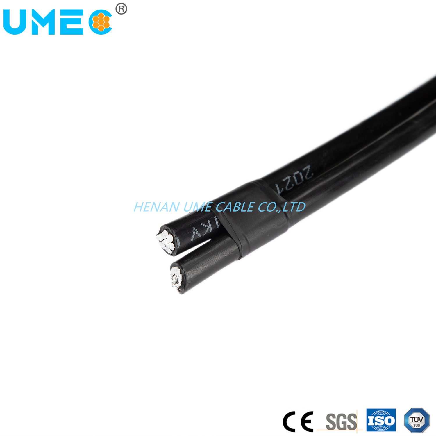 Aerial Bundle Overhead Aluminium Conductor XLPE Insulated Duplex Service Drop Aerial Bundled 16 25 35mm2 Overhead Cable