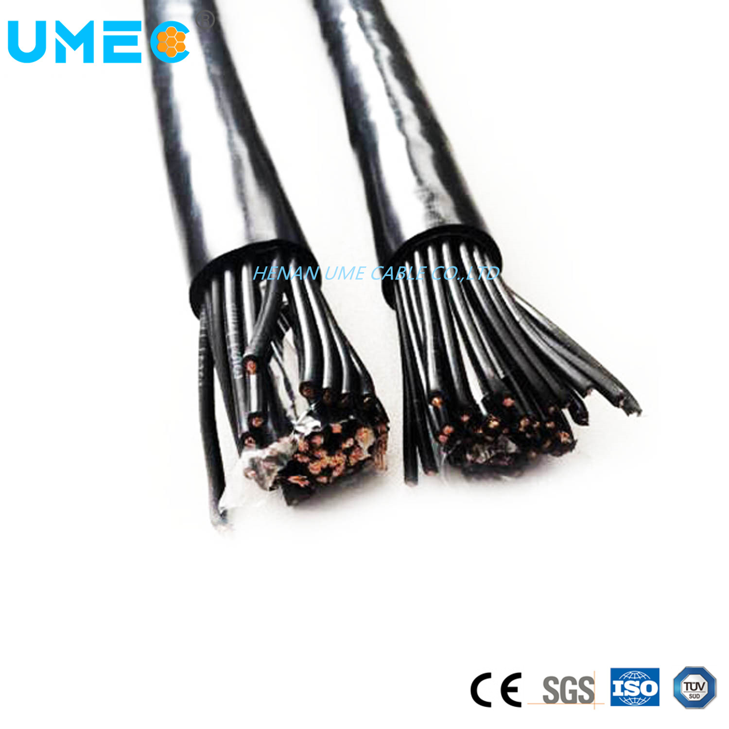 Chine Câble de contrôle d′instrument noir jaune gris sans oxygène en cuivre Conductor4/10/7/61core Kvv Kvvp câble de contrôle fabrication et fournisseur