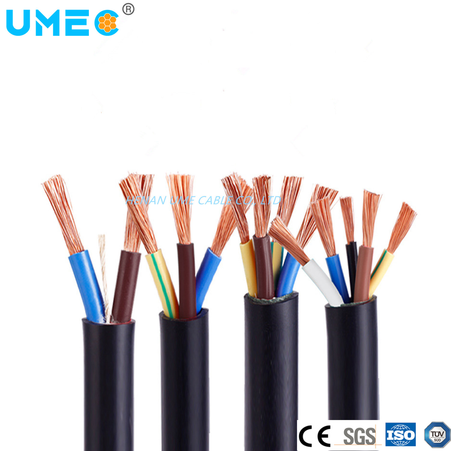 China Cable flexible aislado y revestido chino (RVV) 2X1.5 3X2.5 4X10 5X10mm2 fabricante y proveedor