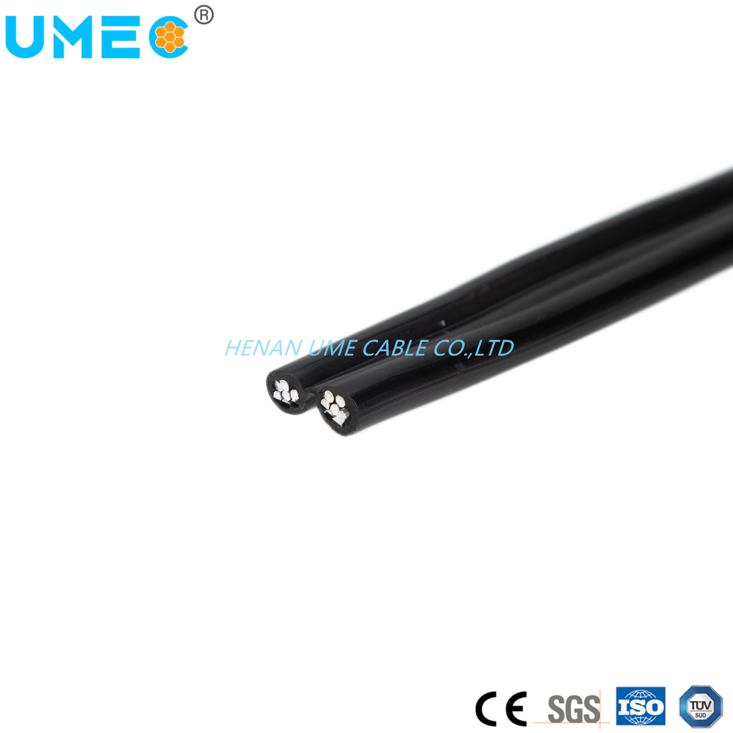 Electric 600V XLPE Insulated Aluminum Conductor 6/4/2AWG Duplex Service Drop Cable